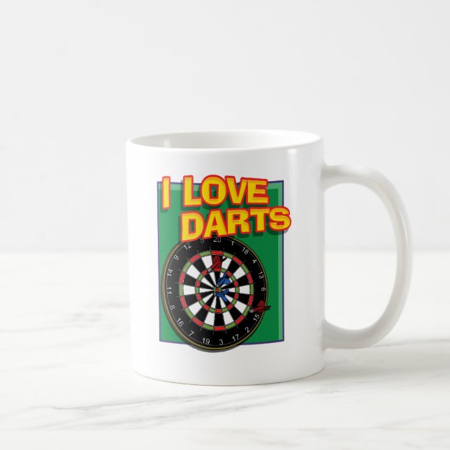 I LOVE DARTS COFFEE MUG (Right)