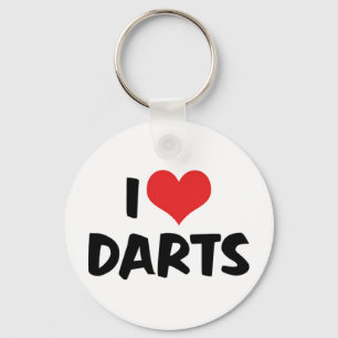 I Love Darts Keychain