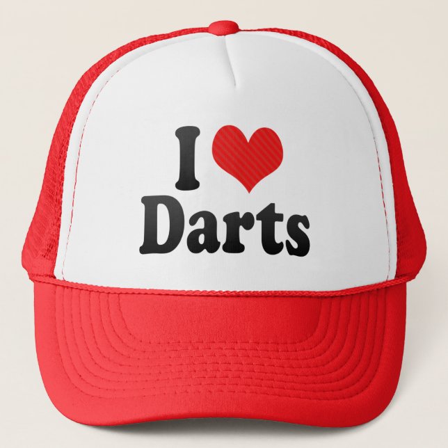 I Love Darts Trucker Hat (Front)