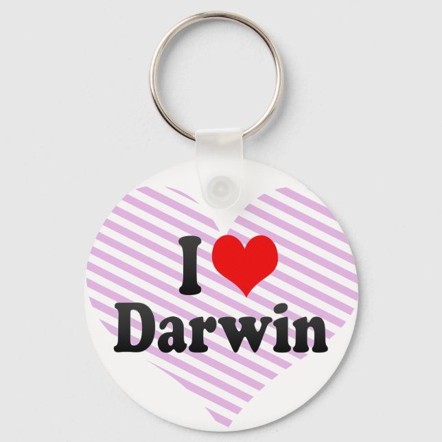 I love Darwin Key Ring (Front)