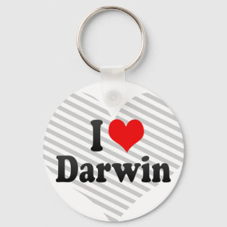I love Darwin Key Ring