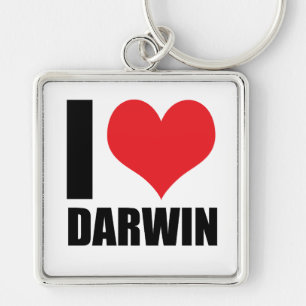 I love Darwin Key Ring