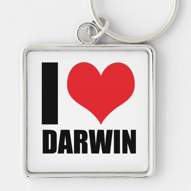 I love Darwin Key Ring (Front)