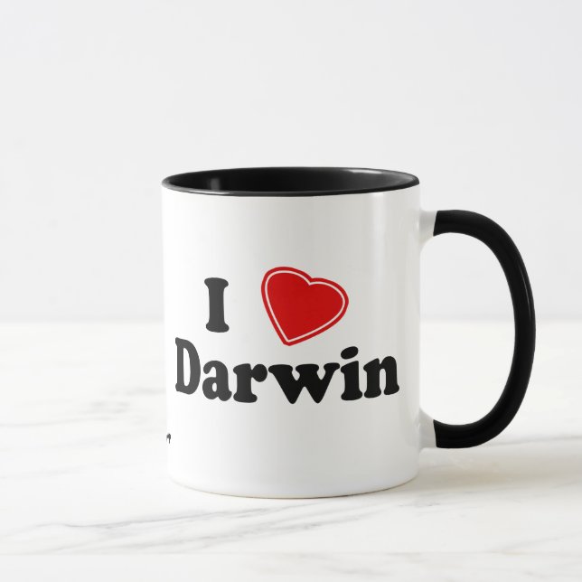 I Love Darwin Mug (Right)