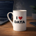 I Love Data Bone China Mug | Geek Coffee Cup<br><div class="desc">Show your love for numbers, insights, and analytics with this fun I Love Data mug. Featuring a bold, simple design printed on both sides, it’s perfect for left-handed and right-handed coffee or tea drinkers alike. Whether you’re a data analyst, statistician, scientist, student, or self-confessed data geek, this mug makes a...</div>