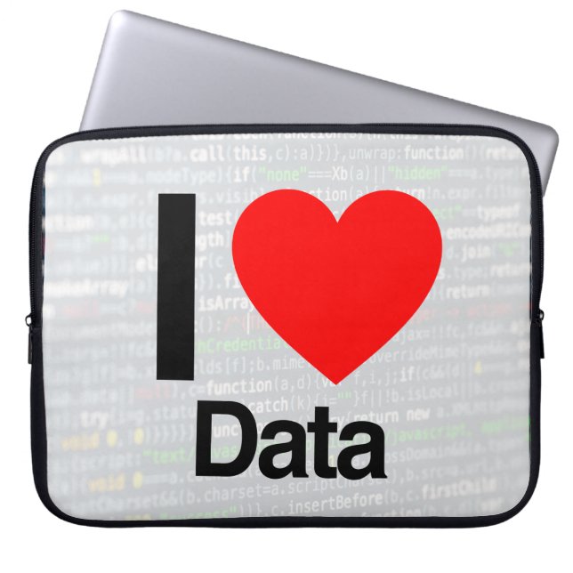 i love data laptop sleeve (Front)