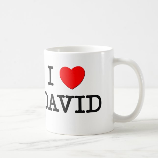 I Love David Coffee Mug (Right)
