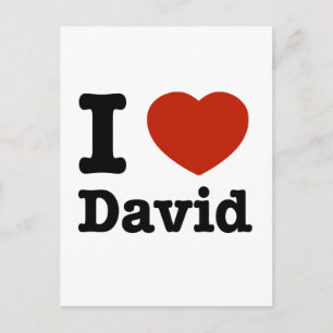 I love David Postcard