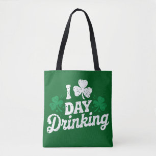 I Love Day Drinking Funny St Patrick's Day Irish Tote Bag