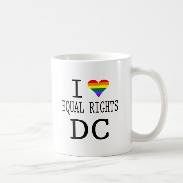 I Love DC Equal Rights Coffee Mug (Right)