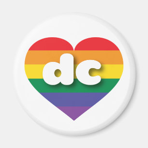 I love DC Gay Pride Rainbow Heart Magnet