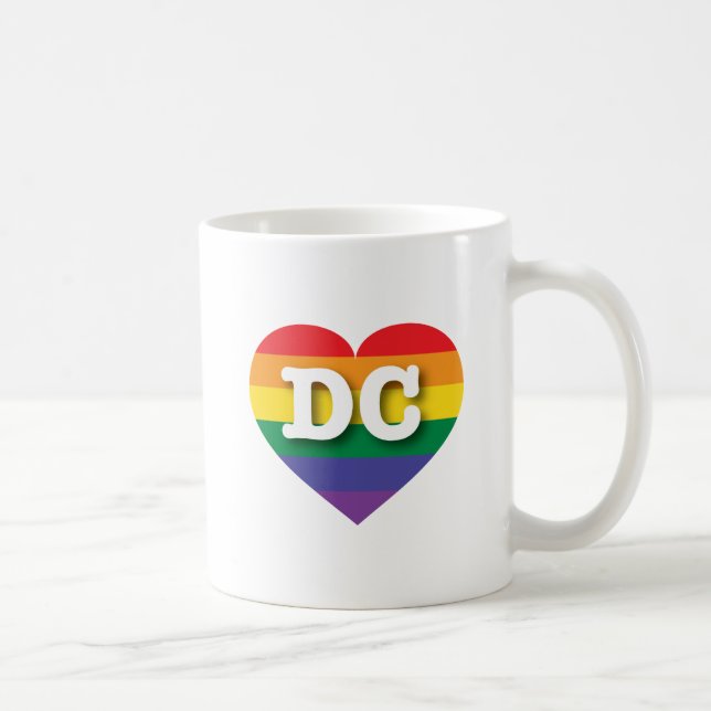 I Love DC Rainbow Heart Coffee Mug (Right)