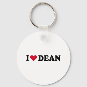 I LOVE DEAN KEY RING