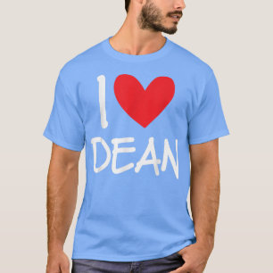 I Love Dean Name Personalised Men Guy BFF Friend H T-Shirt