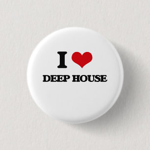 I Love DEEP HOUSE 3 Cm Round Badge