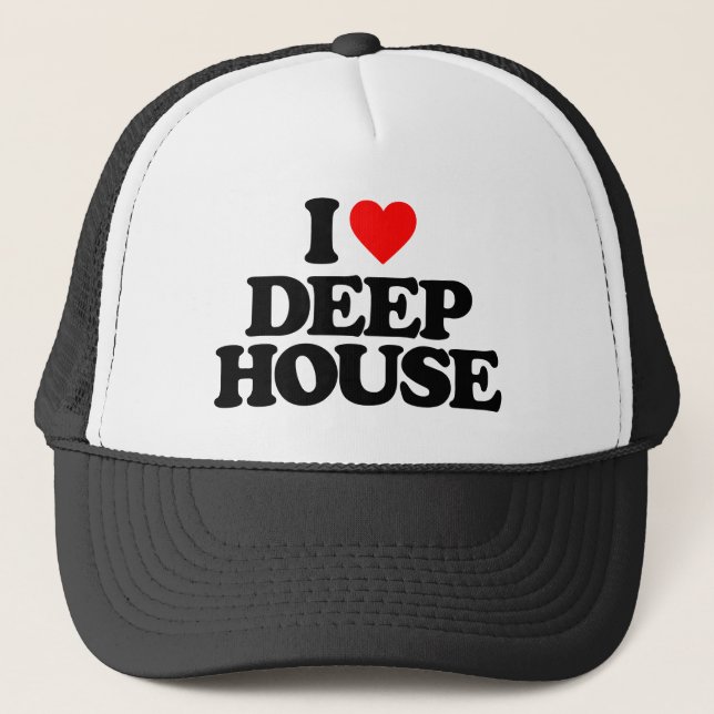 I LOVE DEEP HOUSE TRUCKER HAT (Front)