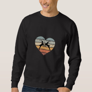 I Love Deer Retro Heart for Hunter Sweatshirt