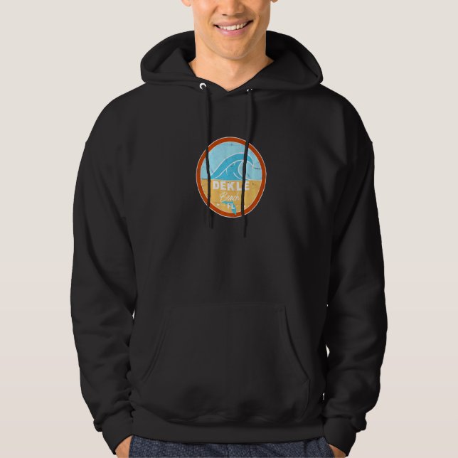 I Love Dekle Beach Florida Fl Atlantic Ocean Wave Hoodie (Front)