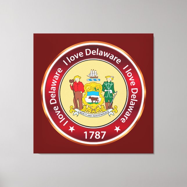I love Delaware Canvas Print (Front)