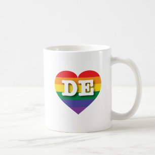 I Love Delaware Rainbow Heart Coffee Mug