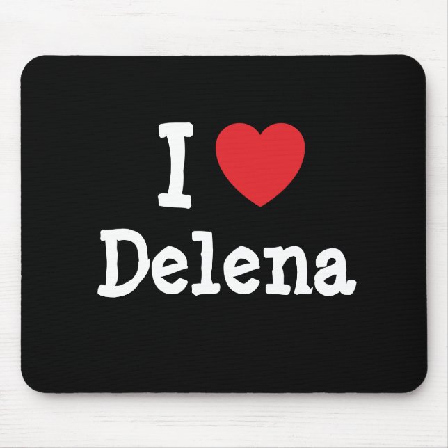 I love Delena heart T-Shirt Mouse Mat (Front)