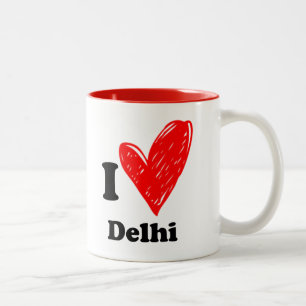 I love Delhi Two-Tone Coffee Mug
