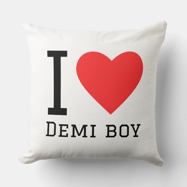 I love Demi boy Cushion (Front)