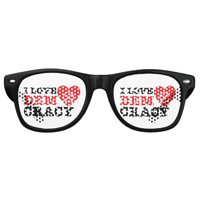 I Love Democracy Retro Sunglasses (Front)