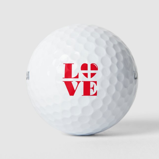 I love Denmark Golf Balls (Front)
