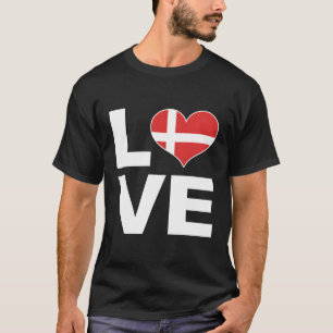 I Love Denmark He Flag Denmark T-Shirt