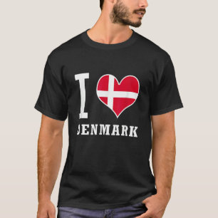 I Love Denmark    Jeg Elsker Danmark T-Shirt