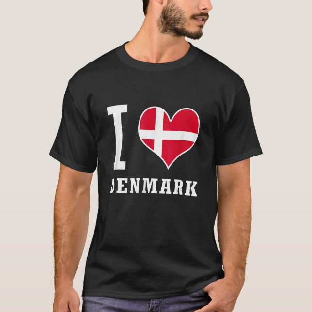 I Love Denmark    Jeg Elsker Danmark T-Shirt (Front)