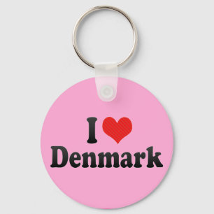 I Love Denmark Key Ring