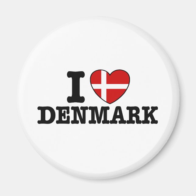 I Love Denmark Magnet (Front)