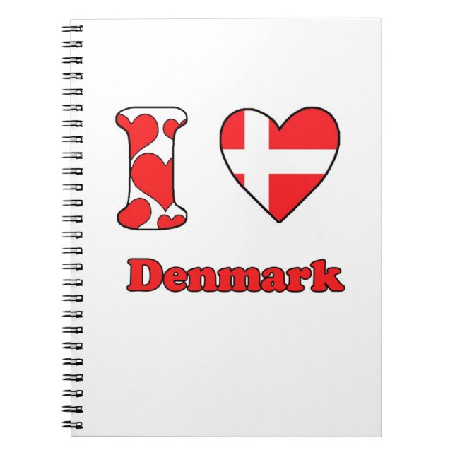 I love Denmark Notebook (Front)