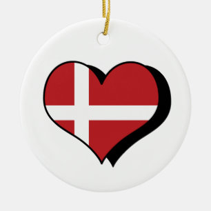I Love Denmark Ornament