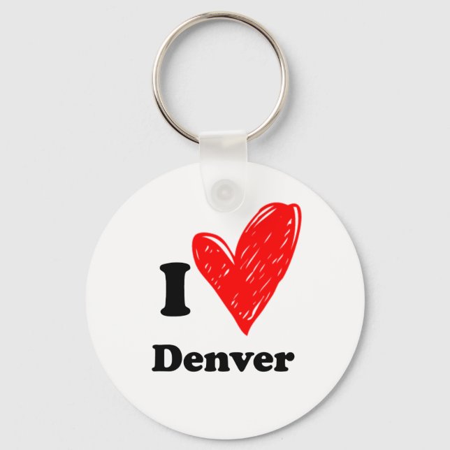 I love Denver Key Ring (Front)