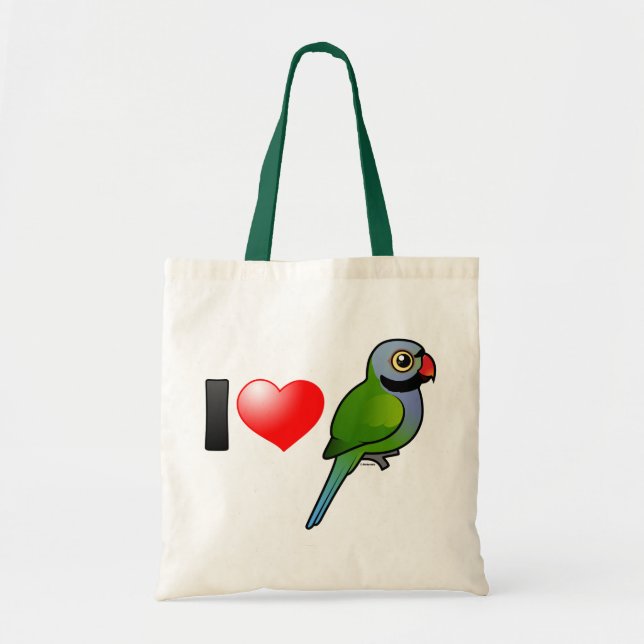 I Love Derbyan Parakeets Tote Bag (Front)