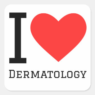 I love dermatology square sticker