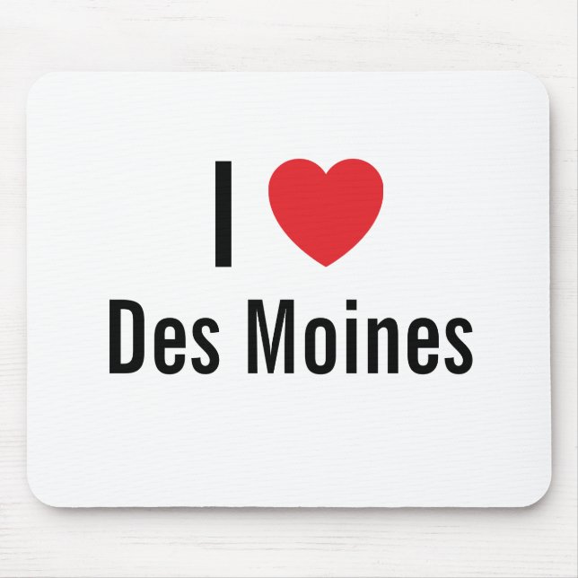 I love Des Moines Mouse Mat (Front)