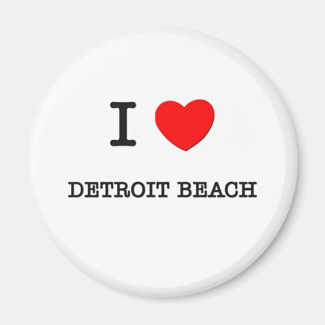 I Love Detroit Beach Michigan Magnet (Front)