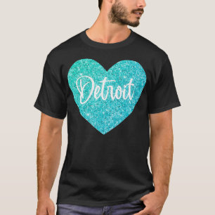 I Love Detroit Michigan USA Heart T-Shirt