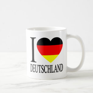 I Love Deutschland Germany German Flag Heart Coffee Mug