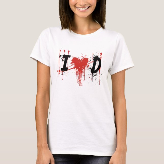 i Love Dexter Black text T-Shirt (Front)