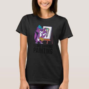 I Love Diamond Painting Painter Artist Brush Artwo T-Shirt