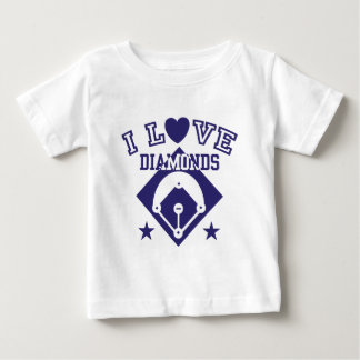 I Love Diamonds Baseball Baby T-Shirt