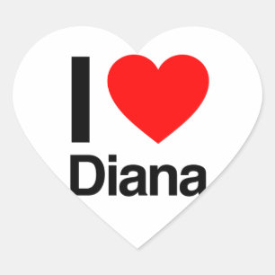 i love diana heart sticker