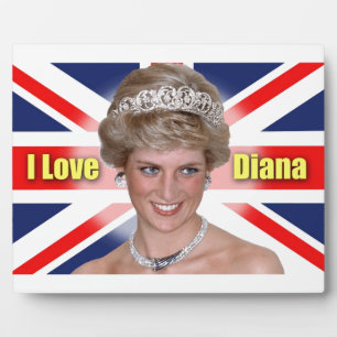 'I Love Diana' HRH Princess Diana Plaque