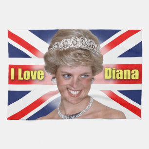 'I Love Diana' HRH Princess Diana Tea Towel