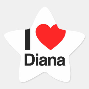 i love diana star sticker
